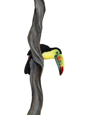 Orangutan & Toucan On A Vine Wall Decal (10 in. x 70 in.)