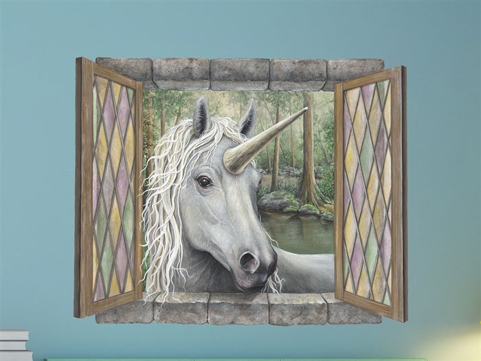 Unicorn Wall Decal (38 in. x 32 in.)