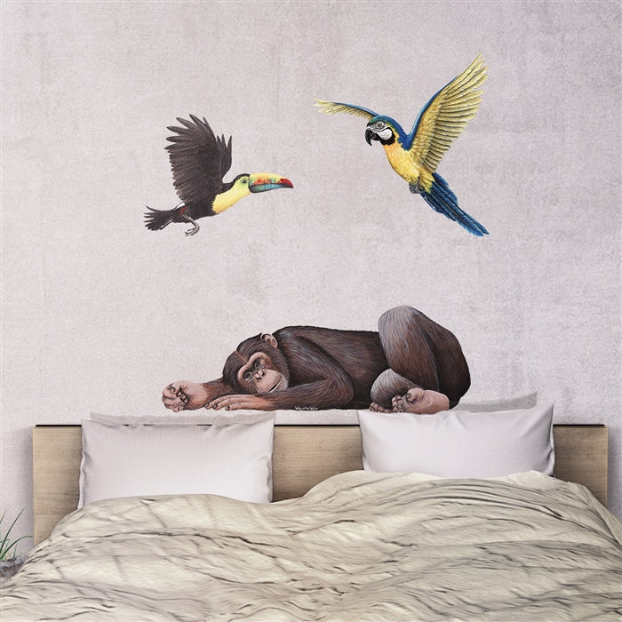 Macaw Wall Decal (16 in. x 17 in.)