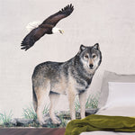 Load image into Gallery viewer, Gray Wolf Wall Decal (30 in. x 34 in.)
