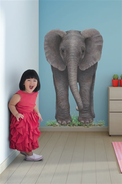 Baby Elephant Wall Decal (24 in. x 38 in.)